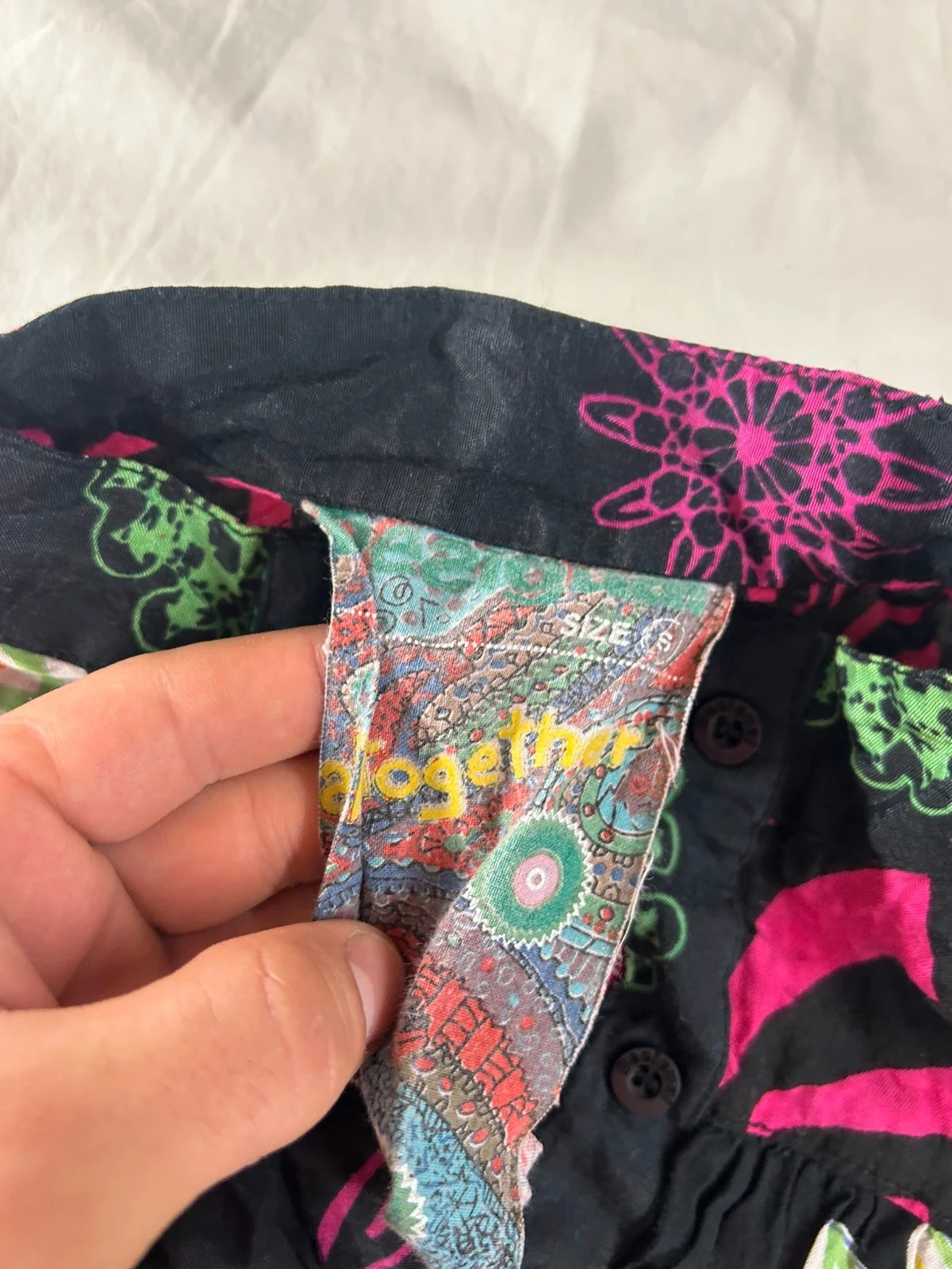 Desigual blouse met lange mouwen en multicolor vintage patroon – photo 7